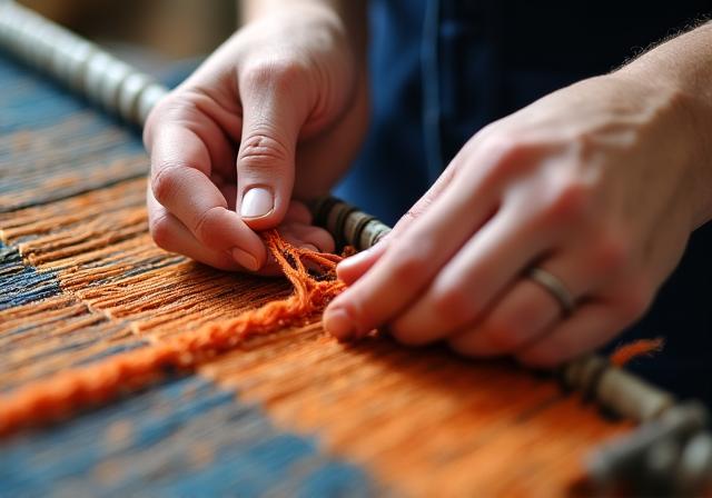 Laboratorio di tessitura e tintura